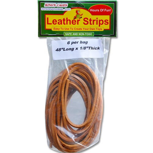K586 - 6 Leather Strips 1/8"