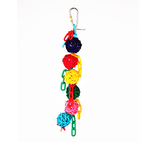 K994 Wicker Balls and Colorful Chain Medium