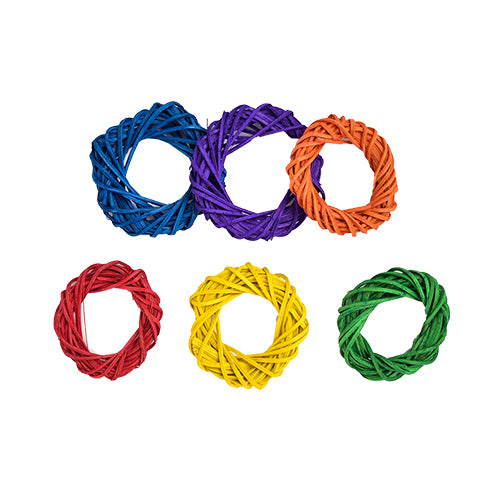 T071 vegetable colored wicker rings
